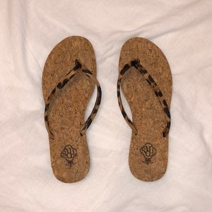 Leopard Print Thong Sandal